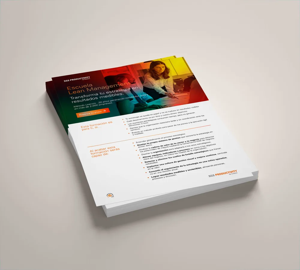 Dosier de la Escuela Lean Management de SGS Productivity