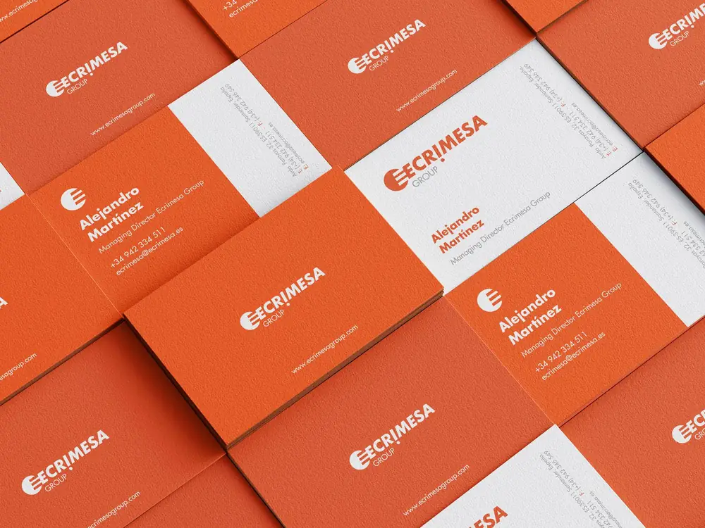 Industrial branding: Ecrimesa Group business cards
