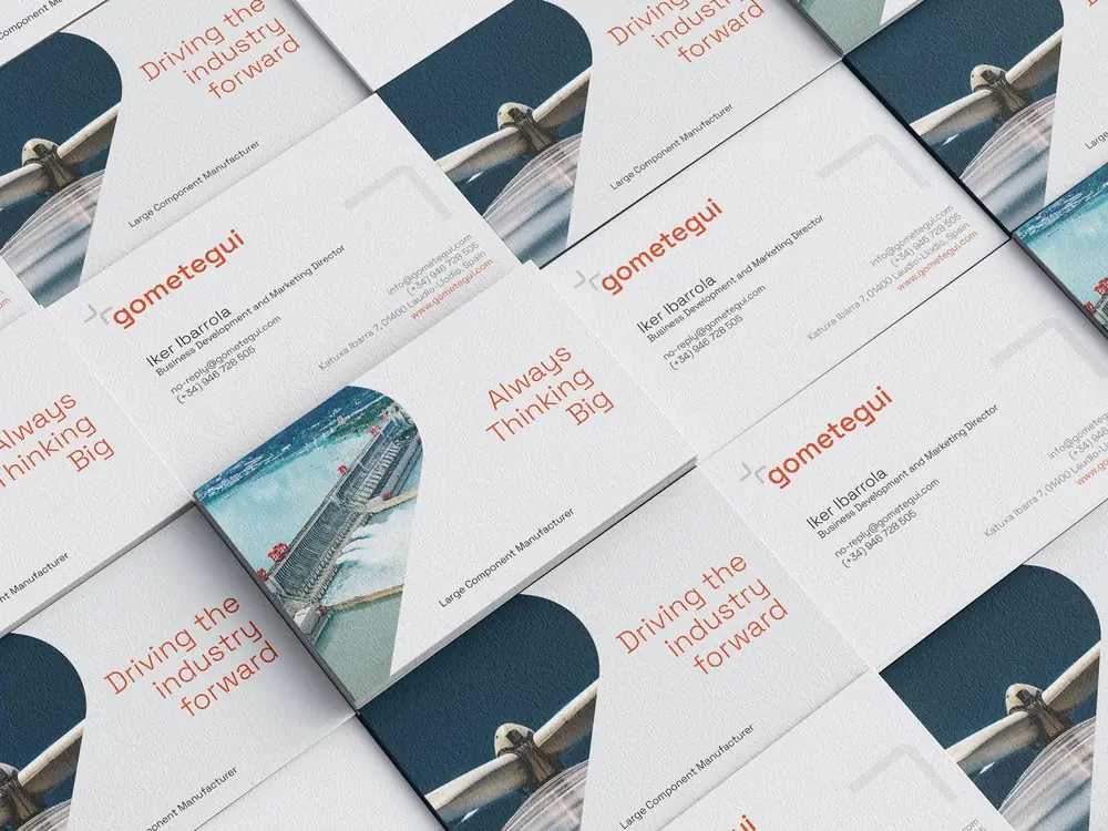 Industrial branding: Gometegui business cards