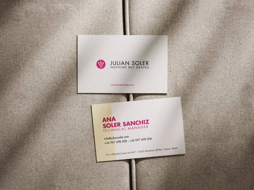 B2B branding: Julián Soler business cards