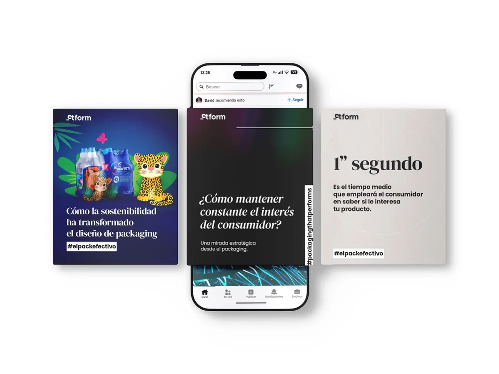 Publicidad B2B: creatividades de Etform para LinkedIn