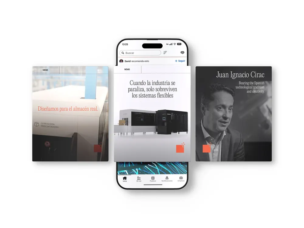 Marketing industrial: creatividades de Tecnimusa para LinkedIn
