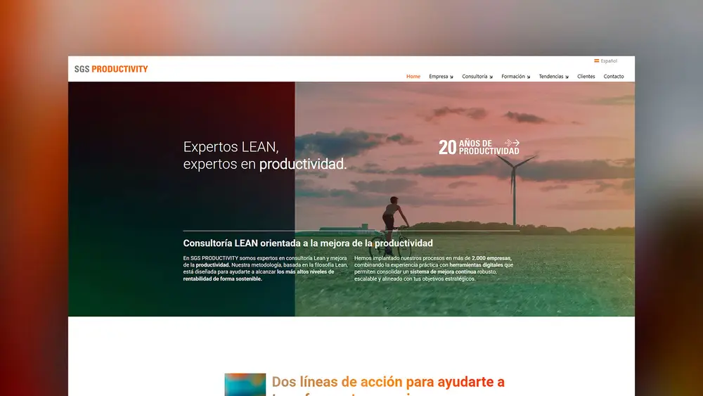 B2B web design for SGS Productivity