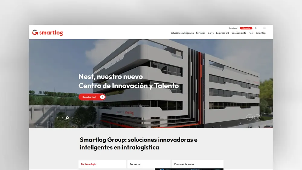 Diseño web B2B de SmartLog Group